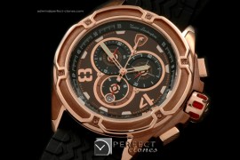 LAM01035R Mesh RG/RU Brown Jap Quartz Chrono