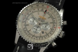 BLNV10101L Navitimer SS/LE White Jap Quartz Chrono