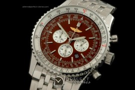 BLNV10104S Navitimer SS/SS Brown Jap Quartz Chrono