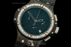 HB38-03001 Big Bang 38mm PVD/Sq W/Diam/Ru All Black Jap Quartz