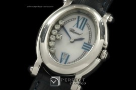 CP01016 Happy Sports Oval Ladies SS/LE White Swiss Quartz