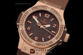 HB38-01071 Big Bang 38mm RG/Brn/Sq Rub/Ru CF Brown Swiss Quartz