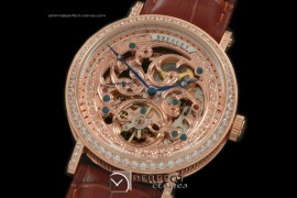 BR01034 Classique Skeleton RG/Diam/LE Rose Gold Asian 2813 21J