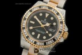 RLGT01014 YG/Diam Anni GMT SS/YG/Diam Black Swiss Eta 2836 GMT