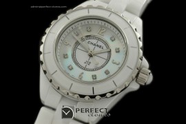 CHA-MI-1001 J12 Mini White Ceramic Japanese Quartz/Boxset