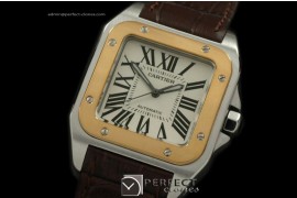 CARS00051BR Santos 10Mid TT/LE White Swiss Eta 2671 Ult Ver