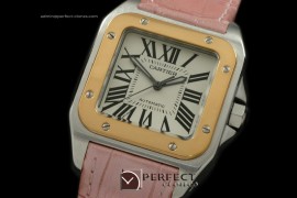 CARS00051PK Santos 10Mid TT/LE White Swiss Eta 2671 Ult Ver