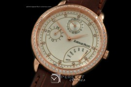 APCC10006 Classic Calender Complications RG/LE White Jap Quartz