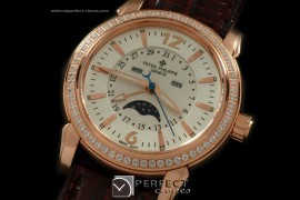 PPCC10006 Classic Calender Complications RG/LE White Jap Quartz