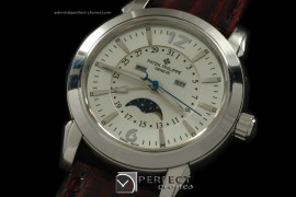 PPCC10001 Classic Calender Complications SS/LE White Jap Quartz