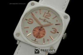 BRS10016 BRS Ceramic/LE White Swiss Qtz