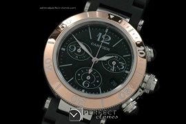 CARPS10053 Ladies Seatimer Chrono SS/RU Black Swiss Quartz Chron