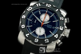 NU10011 Mens Automatic Chrono SS/RU Black Jap Quartz Chrono