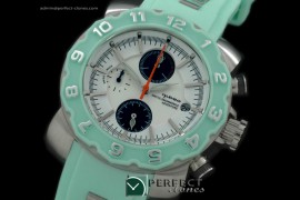 NU10014 Mens Automatic Chrono SS/RU White Jap Quartz Chrono