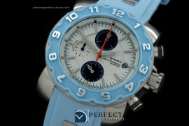 NU10015 Mens Automatic Chrono SS/RU White Jap Quartz Chrono