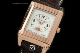 JL01022 Reverso Classique Jumbo RG/LE White/Black Asian 2813 Aut