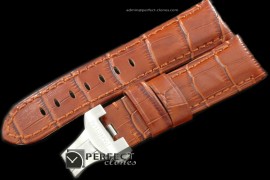 PNA01013 24/22 Brown Leather Strap /New Style Deployant for 44mm
