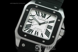 CARS00078 Santos 10Men SS/Blk/RU White Swiss Eta 2824 Ul