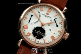 VC00166 Matle Calender/Reserve Tourbillon RG/LE White Asian Auto