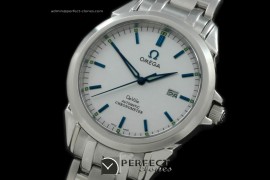 OMDE00106 Deville SS/SS White/Blue Asian 2824 28800bph