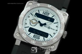 BR03TA-01001 BR03 Type Aviation SS/RU White Swiss Eta Qtz
