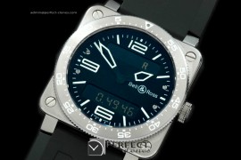 BR03TA-01002 BR03 Type Aviation SS/RU Black Swiss Eta Qtz