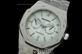 APROC10004 Royal Oak Calender SS/SS White Jap Quartz