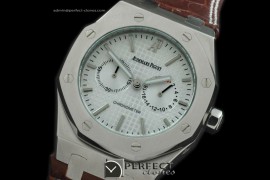 APROC10002 Royal Oak Calender SS/LE White Jap Quartz