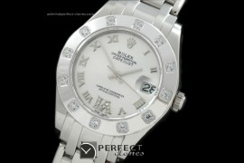 RLMPmS01111 SS 12 Diam Bez White Roman Swiss Eta 2836-2