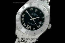 RLMPmS01112 SS 12 Diam Bez Black Roman Swiss Eta 2836-2-2
