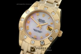 RLMPmF01102 FG 12 Diam Bez MOP Pink Roman Swiss Eta 2836-2