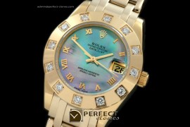 RLMPmF01104 FG 12 Diam Bez MOP Blue Roman Swiss Eta 2836-2