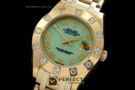 RLMPmF01105 FG 12 Diam Bez MOP Green Roman Swiss Eta 2836-2