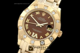 RLMPmF01115 FG 12 Diam Bez Brown Roman Swiss Eta 2836-2