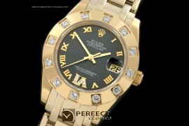 RLMPmF01113 FG 12 Diam Bez Grey Roman Swiss Eta 2836-2