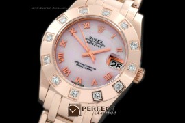 RLMPmR01102 FG 12 Diam Bez MOP Pink Roman Swiss Eta 2836-2