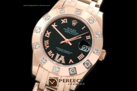 RLMPmR01112 FG 12 Diam Bez Black Roman Swiss Eta 2836-2