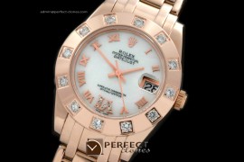 RLMPmR01116 FG 12 Diam Bez M-White Roman Swiss Eta 2836-2
