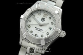 TGAQL10011 Aqracer Ladies SS/SS White Diam S-Qtz