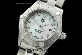 TGAQL10016 Aqracer Ladies SS/SS MOP Wht Diam S-Qtz