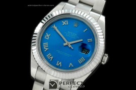 R41DJS00113 SS Oyster Fluted Blue Roman Asian Eta 2836-2 25J