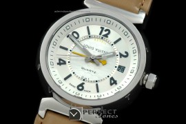 LVTBXL1001 Mid Size/XL Ladies Tambour GMT SS/LE White Jap Quartz