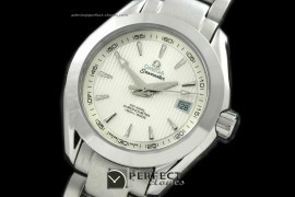 OMDEL10001 Deville Ladies SS/SS White Sticks Jap Quartz
