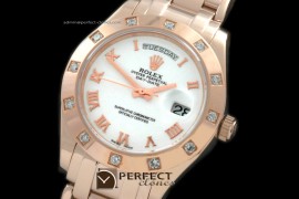 RLMPMR01108 RG 12 Diam Bez White Roman Swiss Eta 2836-2