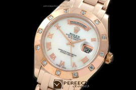 RLMPMR01101 RG 12 Diam Bez MOP White Roman Swiss Eta 2836-2