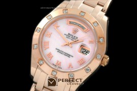 RLMPMR01102 RG 12 Diam Bez MOP Pink Roman Swiss Eta 2836-2