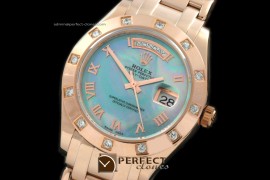 RLMPMR01104 RG 12 Diam Bez MOP Blue Roman Swiss Eta 2836-2