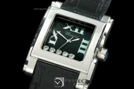 CP00003 Happy Sports Square SS/LE Black Swiss Quartz