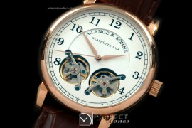 AL01066 1815 Duo Tourbillon RG/LE White Asian 2813