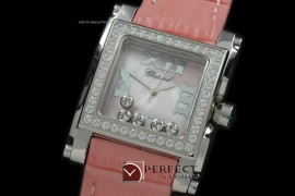 CP00012 Happy Sports Square SS/LE MOP Pink Swiss Quartz